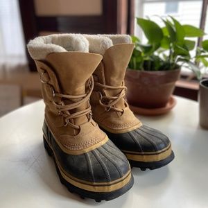 Sorel Caribou Buff Beige/Tan Snow Boots